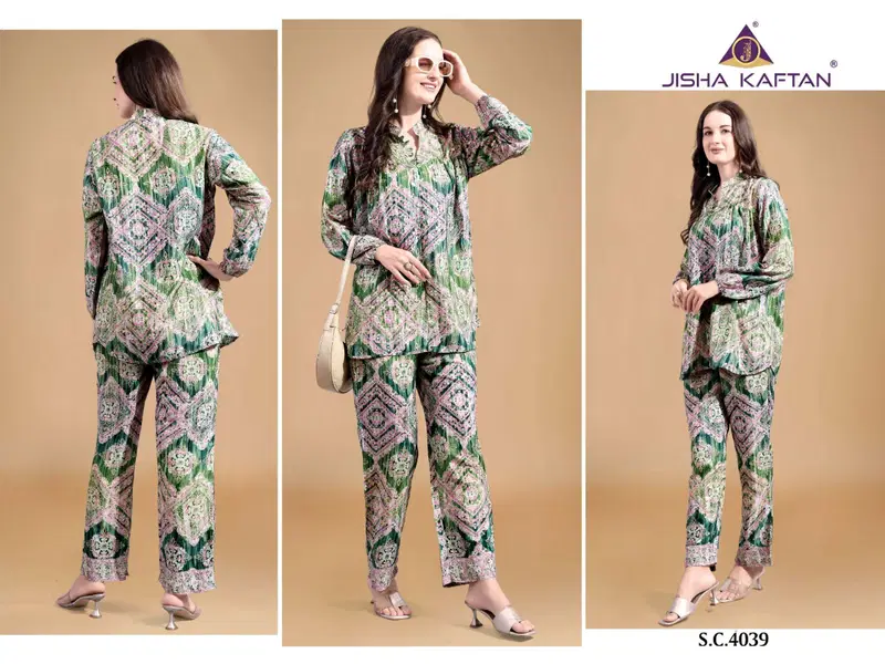Silk Co Ord Set Vol 10 By Jelite Printed Ladies Top With Bottom Wholesale In India
